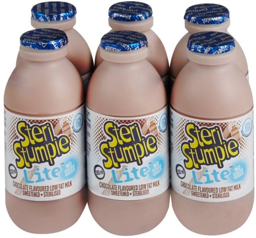 Steri Stumpie Flavoured Low Fat Milk, Chocolate Flavour (6 x 350 ml)