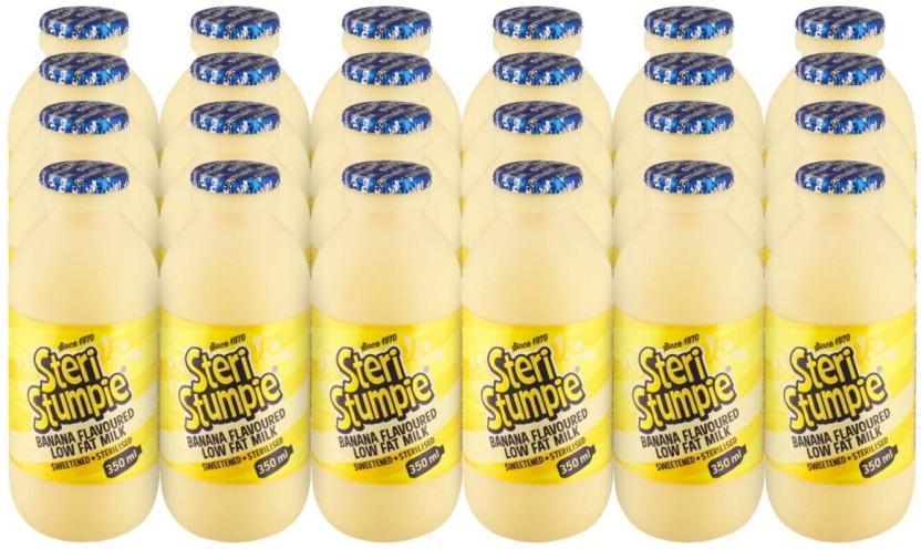 Steri Stumpie Banana Flavoured Low Fat Milk, Banana Flavour (24 x 350 ml)