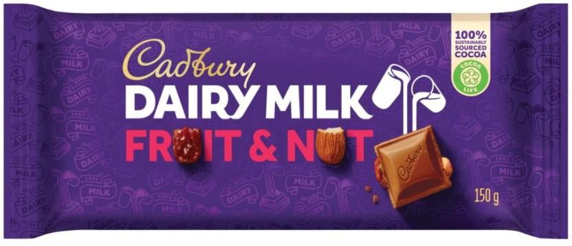 Cadbury Dairy Fruit and Nut Milk Chocolate Slabs (150 g)