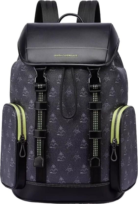 Mark Fairwhale Men's Business Travel Laptop Backpack with Luggage Strap Laptop Backpack (Black)