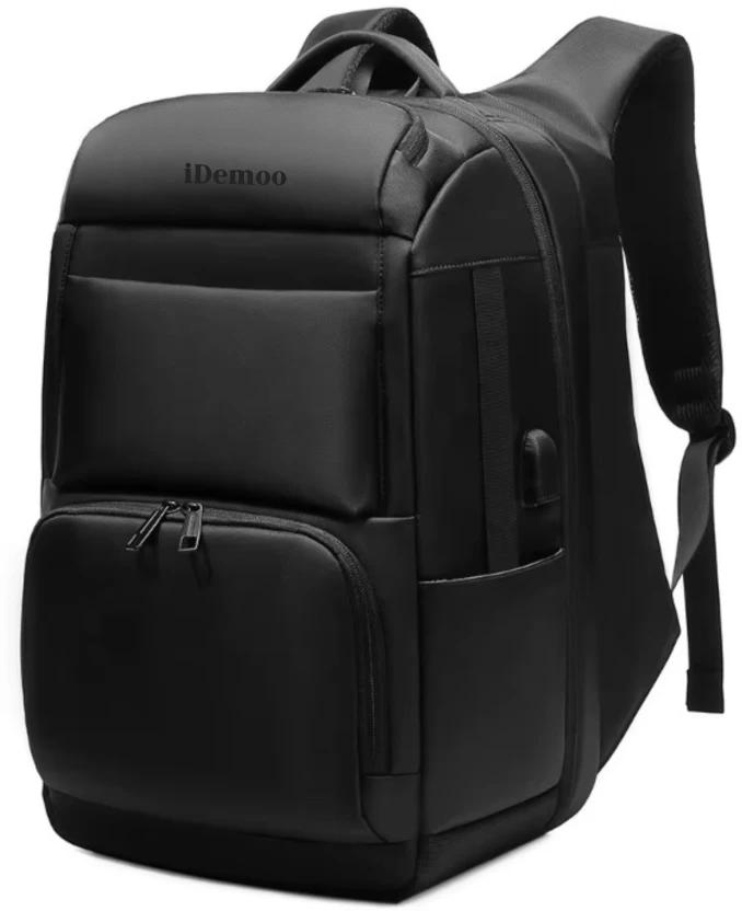 iDemoo SABRE 17 Inch Laptop Backpack with USB Charging Port - Anti-Theft Laptop Backpack (Black)