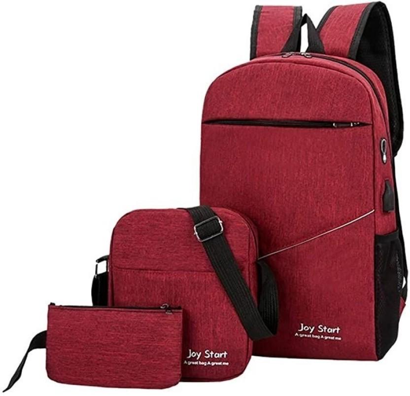 JOY START backpack LAPTOP Laptop Backpack (Red)