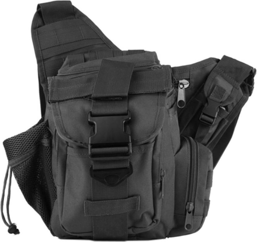 ALANES Messenger Bag Messenger Bag (Black, 2 L)