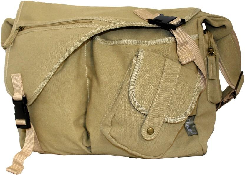 Fino SK-780 Messenger Bag (Beige, 9 L)