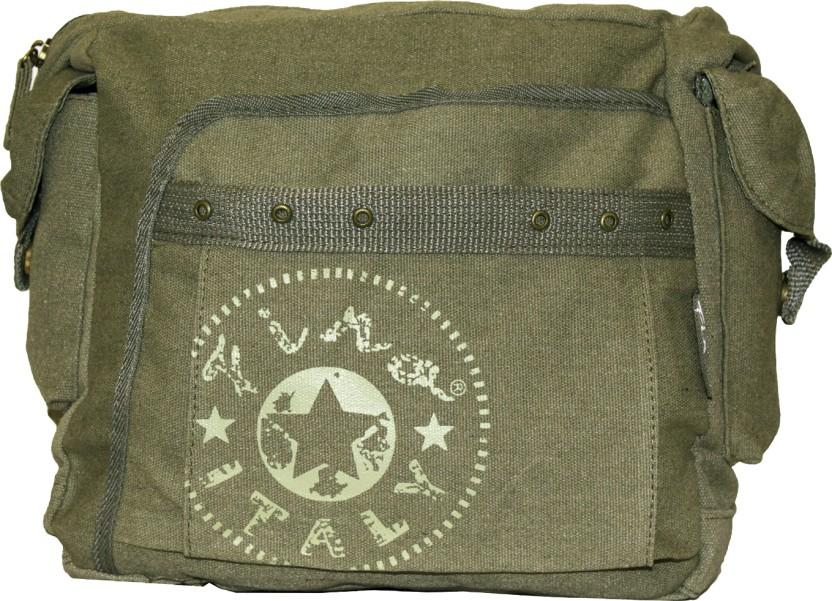 Fino SK-725 Messenger Bag (Green, 5 L)