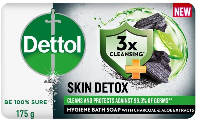 Dettol Skin Detox Hygiene Bar Soap Natural Charcoal (175 g)