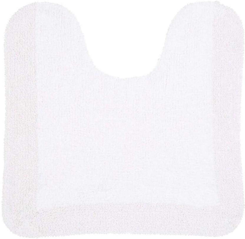 Home Living Monaco Reversible Pedestal Mat Toilet Lid Mat (White, 55cm x 55cm)