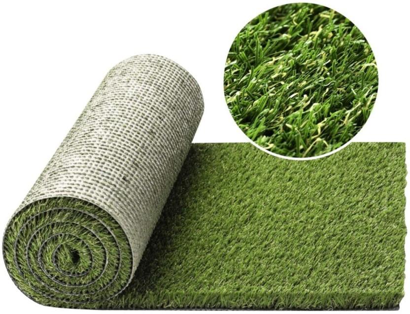 Flinstone Pebbles Artificial Grass Floor Mat (Green, Medium)