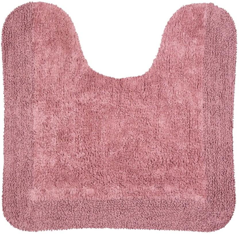 Home Living Monaco Reversible Pedestal Mat Toilet Lid Mat (Pink, 50cm x 90cm)