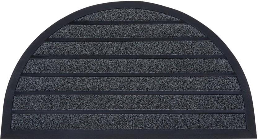 Dirtrapper Outdoor Half-Moon Door Mat Door Mat (Black, 45cm x 75cm)