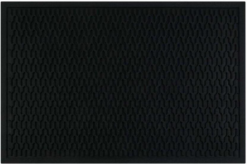 Primaries Gatekeeper Rubber Mat Door Mat (Black, 60 cm x 90cm)