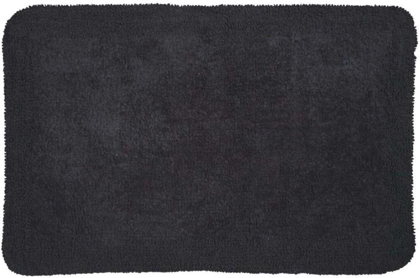 Home Living Monaco Reversible Bath Mat Bathroom Mat (Black, 55cm x 85cm)