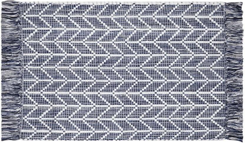 Home Living Chevron Chindi Door Mat (Grey, 60 cm x 90cm)