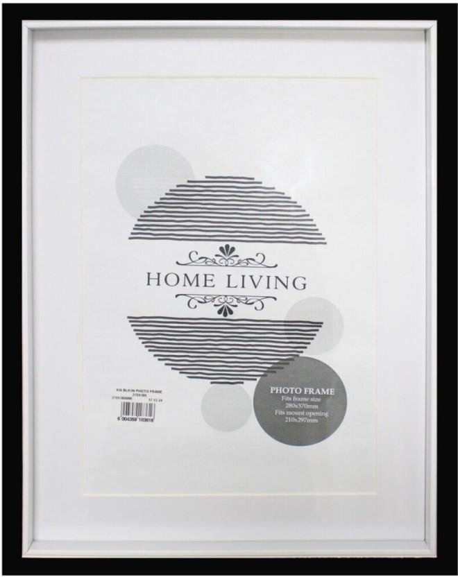 Home Living Plastic Wall Photo Frame (Black, White, 1 Photo(s), 270X380)