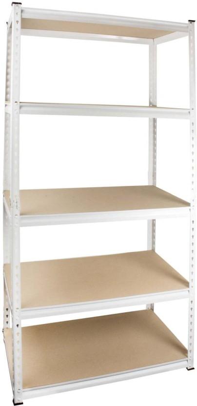 Wildberry 5 Tier MDF Metal Shelving 250kg Shelf Organizers (Grey, Steel)