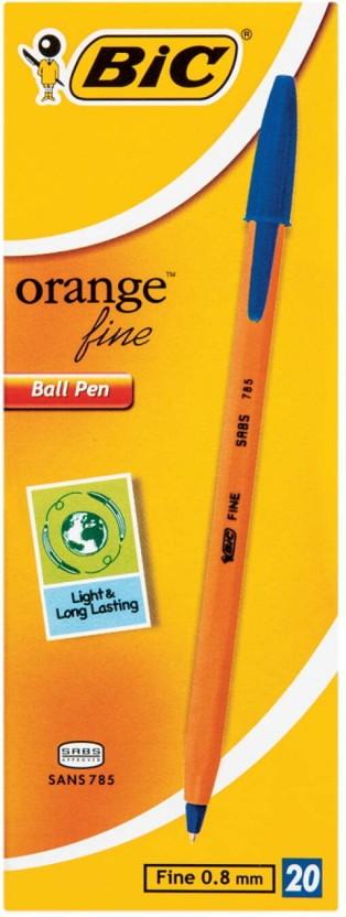 BIC Orange Fine Ball Pen (Pack of 20, Blue)