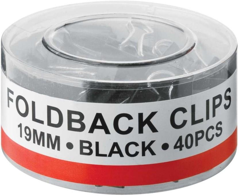 Aro 19 Metal Binder Clip (40, Black)