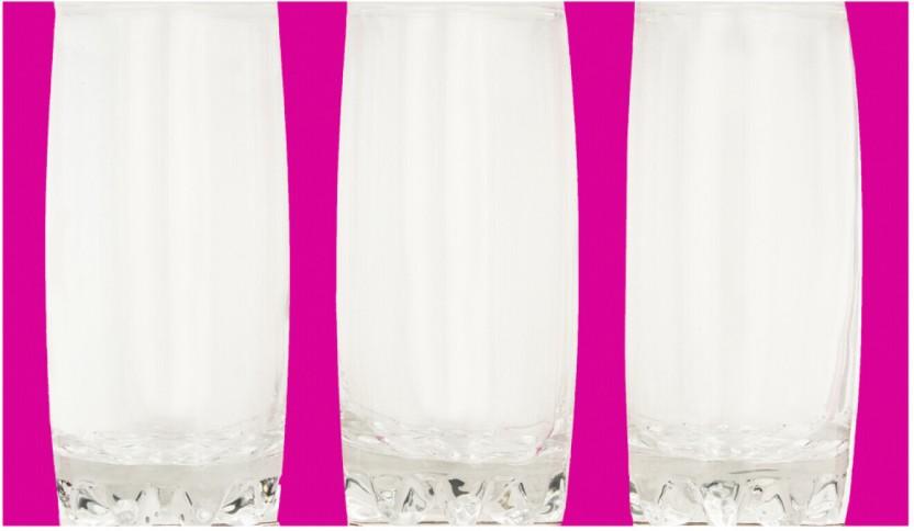 Revera (Pack of 3) 3 Pieces Hi-Ball Tumbler Water/Juice Glass Set (385 ml, Clear)