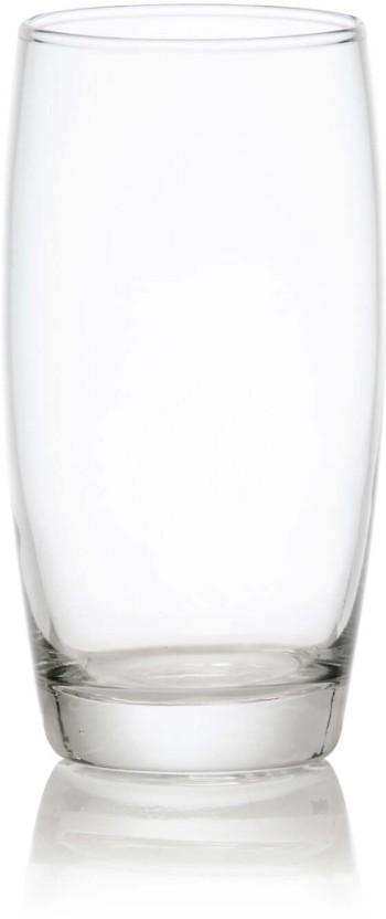 Consol (Pack of 4) Glasgow Hi-Ball Glasses Water/Juice Glass Set (400 ml, Clear)