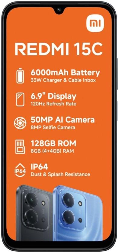 Xiaomi Redmi 15C (Midnight Black, 128 GB) (8 GB RAM)