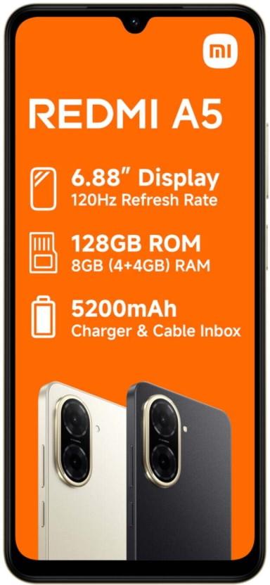 Xiaomi Redmi A5 (Black, 128 GB) (4 GB RAM)
