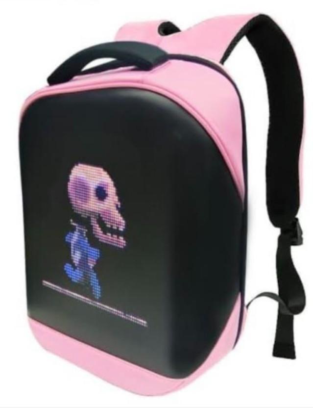 LED Laptop Backpack, USB Charging, 15 inch Laptop Backpack (Pink)