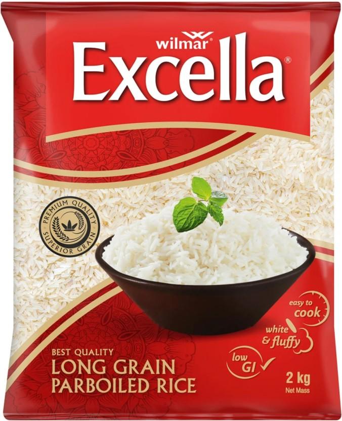 Excella Long Grain Rice (Parboiled) (Pack Of 10, 2 kg)