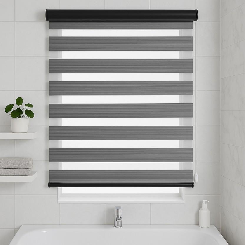 BLINDS Hand Drawn Double Roller Blind (Polyester, In Window)