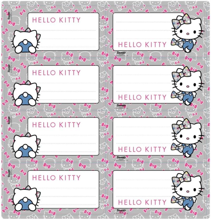 Hello Kitty Book Self Adhesive Paper Label (Pink, Blue)