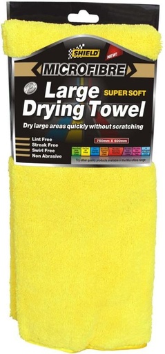 [VWCH227GHWFVCCGH] Shield Microfibre Drying Towel Microfiber Vehicle Washing  Cloth (Pack Of 1, 340 GSM)