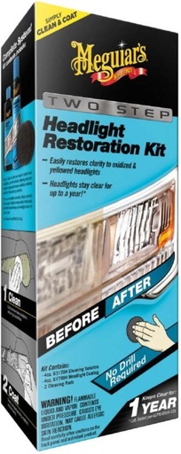 [VCCH7V26XJPTZGY5] Meguiars Headlight Restoration Vehicle Cleaning Combo for Car (190 g, Pack of 1)