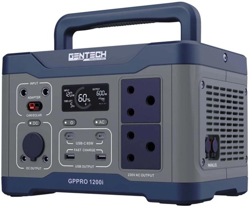 [IVTH2E4ZZQGCKHRR] Gentech GPPRO1200I Pure Sine Wave Inverter (With Battery)