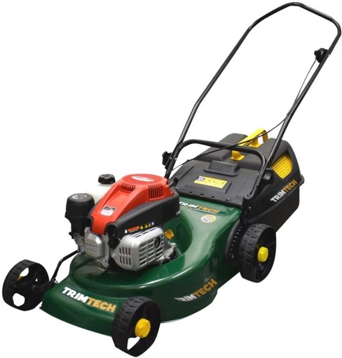 [LWMH2FV87WKZFNRM] Trimtech Petrol Lawnmower Fuel Rotary Self Propelled Lawn Mower (Green, Black)