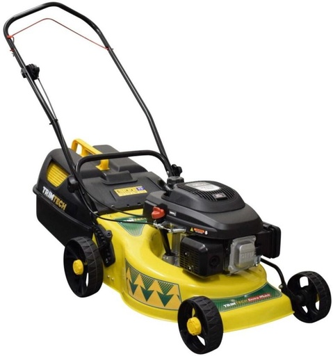 [LWMH2FV8YNWTXU68] Trimtech Petrol Mulch Fuel Rotary Push Lawn Mower (Yellow, Black)