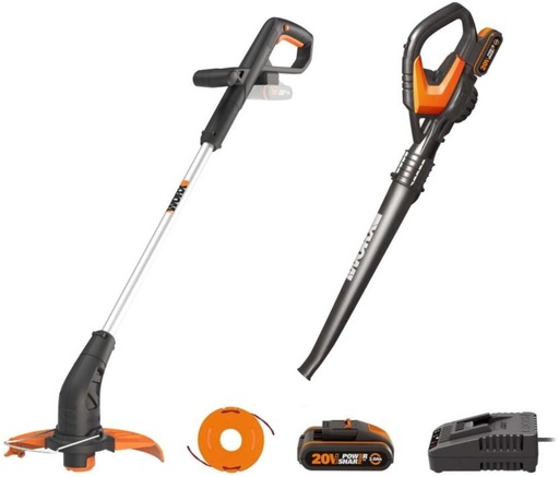 [BLWH7SZVQGZEQFHY] Worx Trimmer Kit and Batry Leaf Blower (Corded)