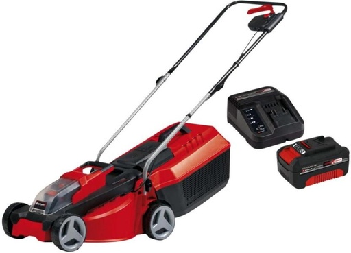 [LWMH28QZGMTQ9VRQ] Einhell Power X-Change Cordless Lawn Mower With Starter Kit Battery & AC Adapter Rotary Push Lawn Mower (Red)