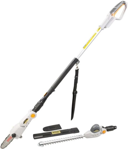 [GTMH2FWBMYBDKJ95] Ryobi 18V Cordless Pole Pruner & Hedger Corded & Cordless Grass Trimmer (Semi-automatic Feed)