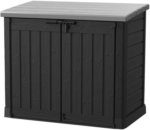 [CABH9PJYDZ56ZGN8] Keter Plastic Garden Shed (Black, Grey, Coverage Area:0 sq.m)