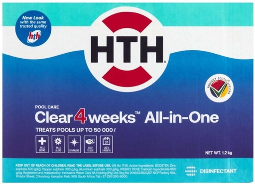 [SRMHFUHR7RW3JHF4] Hth Clear 4 Weeks All In One Pool Care Pool Cleaner (Pack of 1)