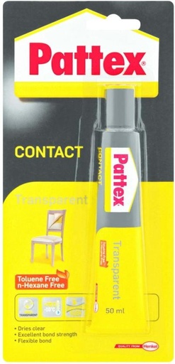 [ADHHFXFHGGGBSZWW] Pattex Transparent Contact Adhesive (50 ml)