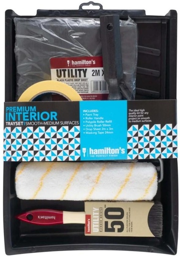 [PRLH2YQPAR2HFEMT] Hamiltons Premium Interior Paint Trayset Paint Roller (Pack of 1)