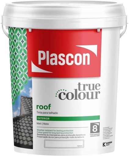 [WNTH7ZAGBJSHUHXD] Plascon True Colour Roof Standard Brown Emulsion Wall Paint (20 L)
