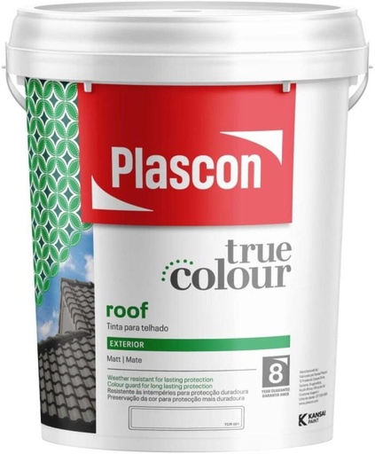 [WNTH7ZAGZAC36NPX] Plascon True Colour Roof Standard Green Emulsion Wall Paint (20 L)
