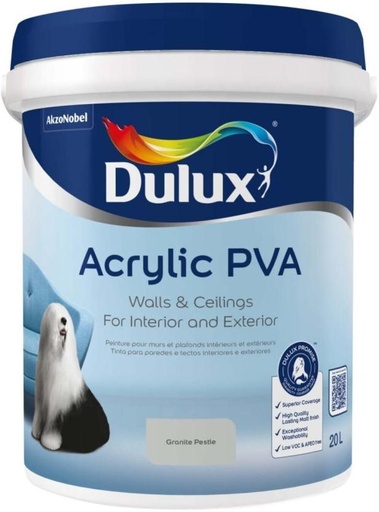 [WNTH7ZAGDHRCTEWE] Dulux Acrylic PVA Granite Pestle Granite Pestle Emulsion Wall Paint (20 L)