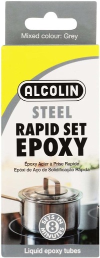 [ADHHFXFKAQMG4V49] Alcolin Epoxy Liquid Rapid Set Steel Adhesive (20 ml)