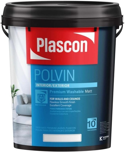 [WNTH7ZAGKQYXZGHV] Plascon Polvin Super Acrylic Tint Base Emulsion Wall Paint (20 L)