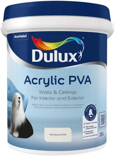 [WNTH7ZAGGBASKHEB] Dulux Acrylic PVA Morning Orchid Morning Orchid Emulsion Wall Paint (20 L)
