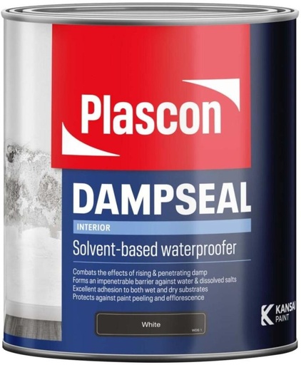 [WNTH7ZAGXRWG9ZY8] Plascon Waterproofing Sealant White Solvent Wall Paint (1 L)