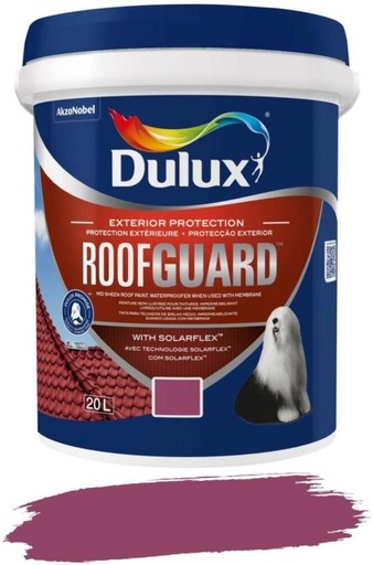 [WNTH7ZAGVTPZ4P8F] Dulux Roofguard Red Rock Emulsion Wall Paint (20 L)