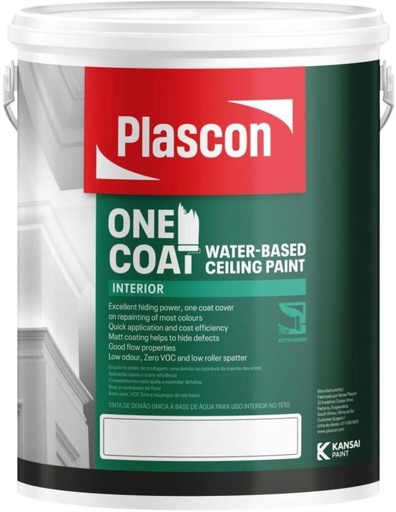 [WNTH7ZAGW8MSWXGX] Plascon Bakkie & Trailer Coat White Emulsion Wall Paint (5 L)